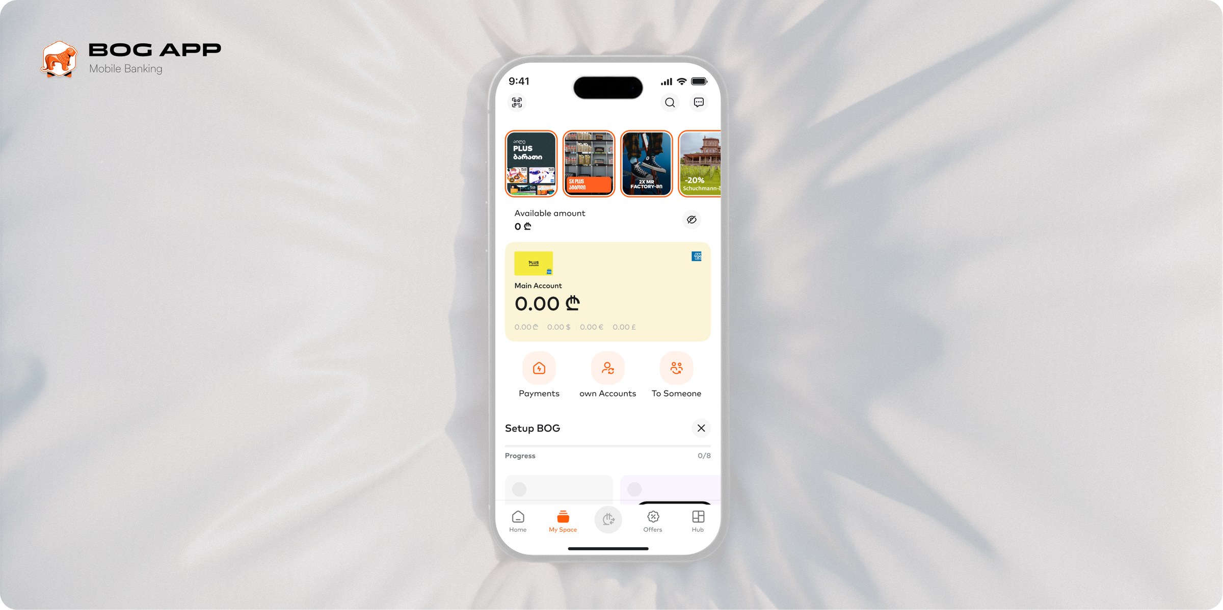 BOG App — Deposits hero