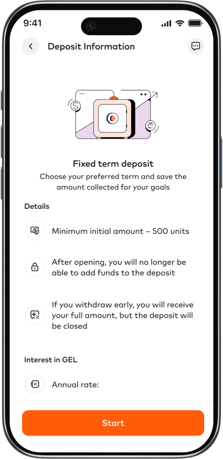 Fixed term deposit info